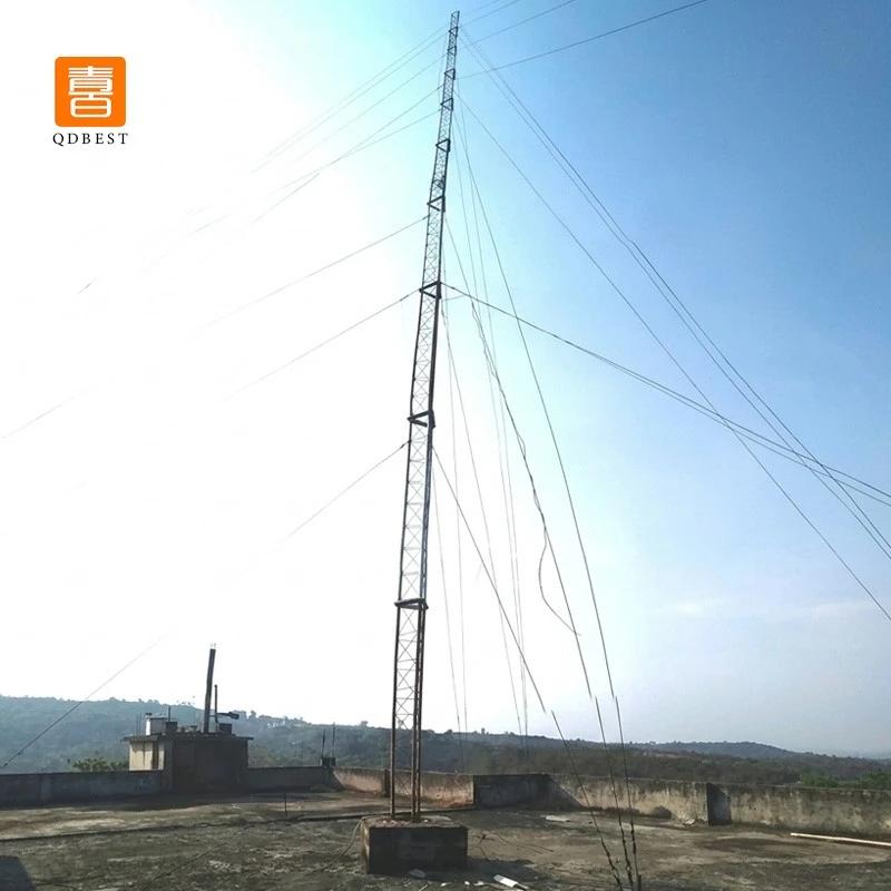 china Galvanized Steel Guyed Wire Mast Communication Antenna Tower